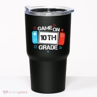 Back To School Game On 10th Grade Funny Gamer Boy Girl Tumbler thumb 0