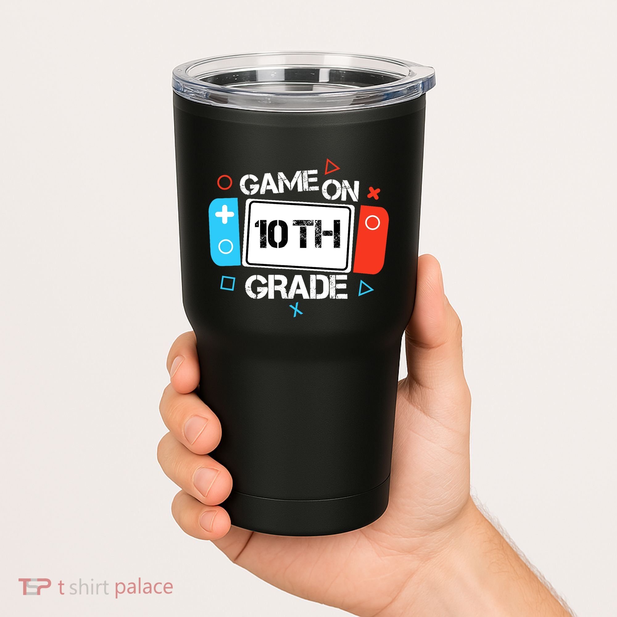 Back To School Game On 10th Grade Funny Gamer Boy Girl Tumbler