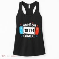 Back To School Game On 10th Grade Funny Gamer Boy Girl Women's Tank Top thumb 0