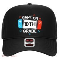 Back To School Game On 10th Grade Funny Gamer Boy Girl Hat thumb 0
