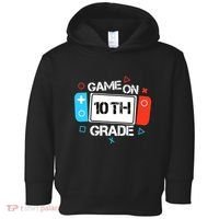 Back To School Game On 10th Grade Funny Gamer Boy Girl Toddler Hoodie thumb 0