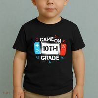 Back To School Game On 10th Grade Funny Gamer Boy Girl Toddler T-Shirt thumb 2