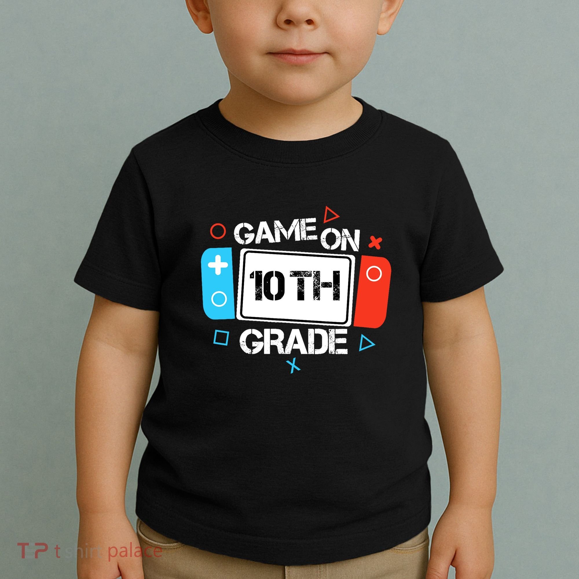 Back To School Game On 10th Grade Funny Gamer Boy Girl Toddler T-Shirt