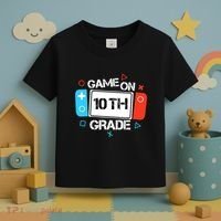Back To School Game On 10th Grade Funny Gamer Boy Girl Toddler T-Shirt thumb 3
