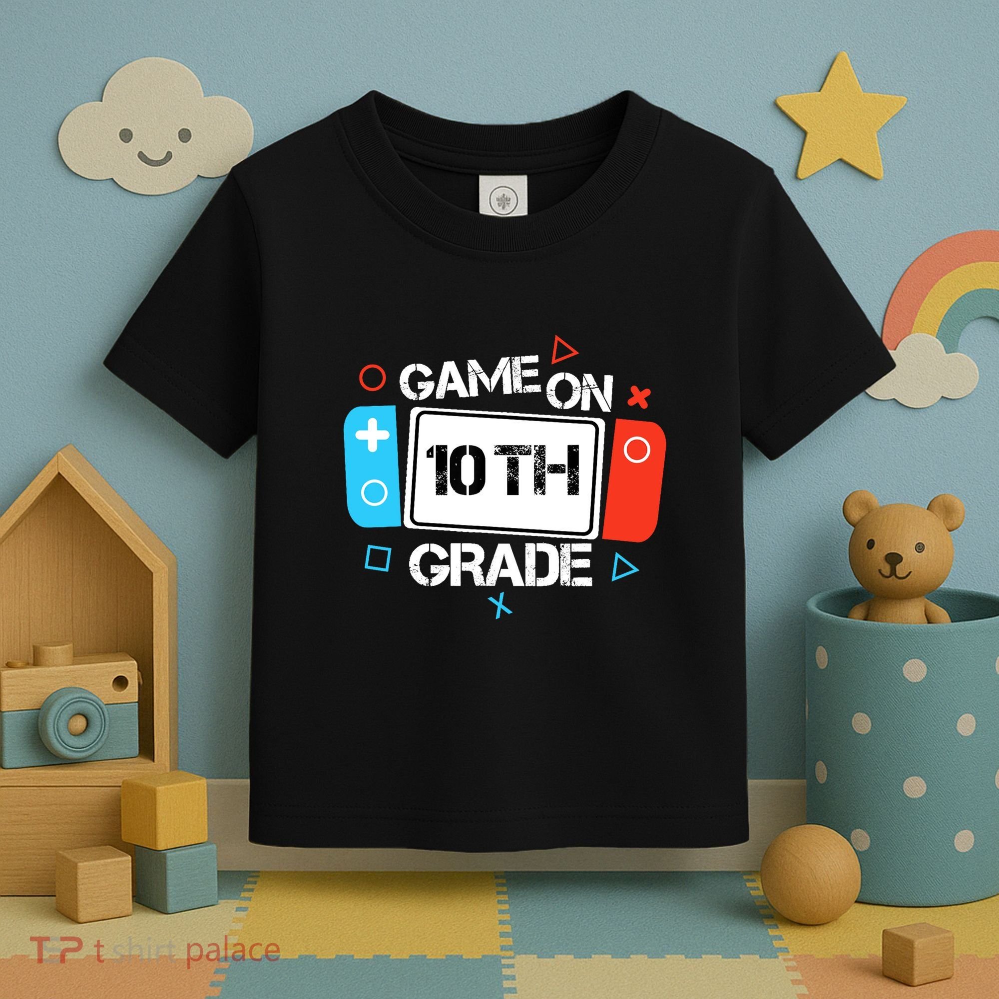 Back To School Game On 10th Grade Funny Gamer Boy Girl Toddler T-Shirt