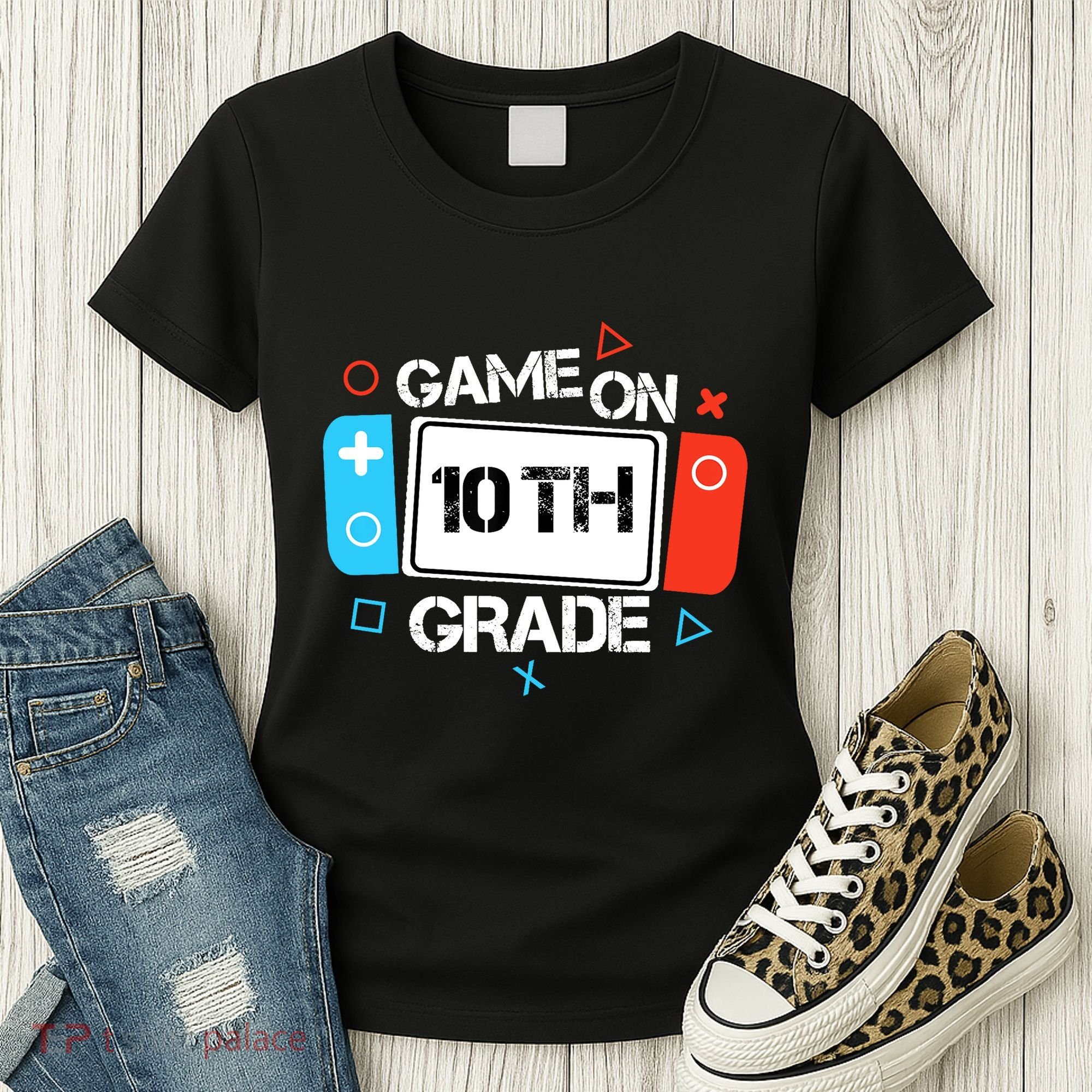 Back To School Game On 10th Grade Funny Gamer Boy Girl Women's T-Shirt