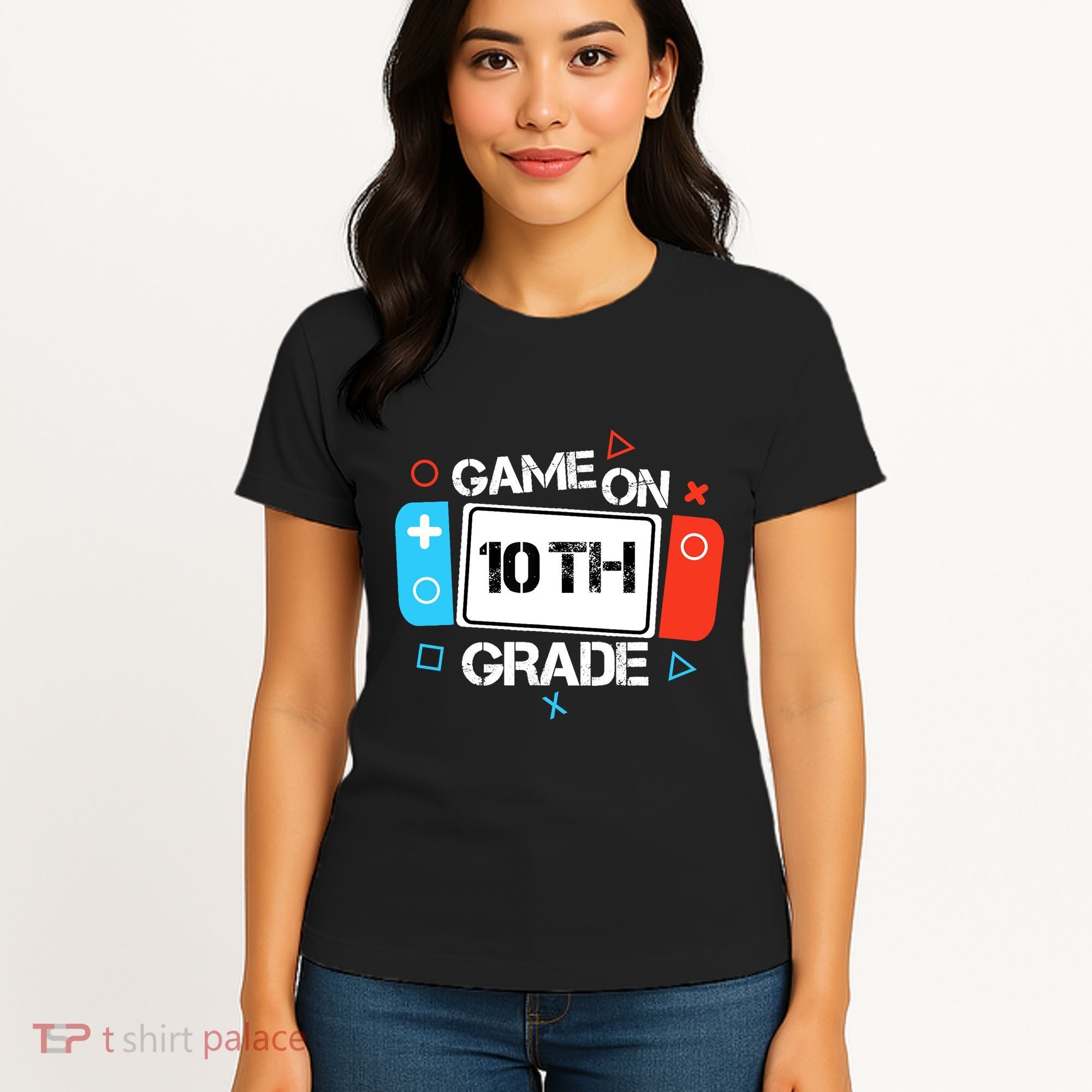 Back To School Game On 10th Grade Funny Gamer Boy Girl Women's T-Shirt
