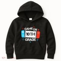 Back To School Game On 10th Grade Funny Gamer Boy Girl Kids Hoodie thumb 0