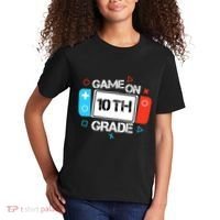 Back To School Game On 10th Grade Funny Gamer Boy Girl Kids T-Shirt thumb 2