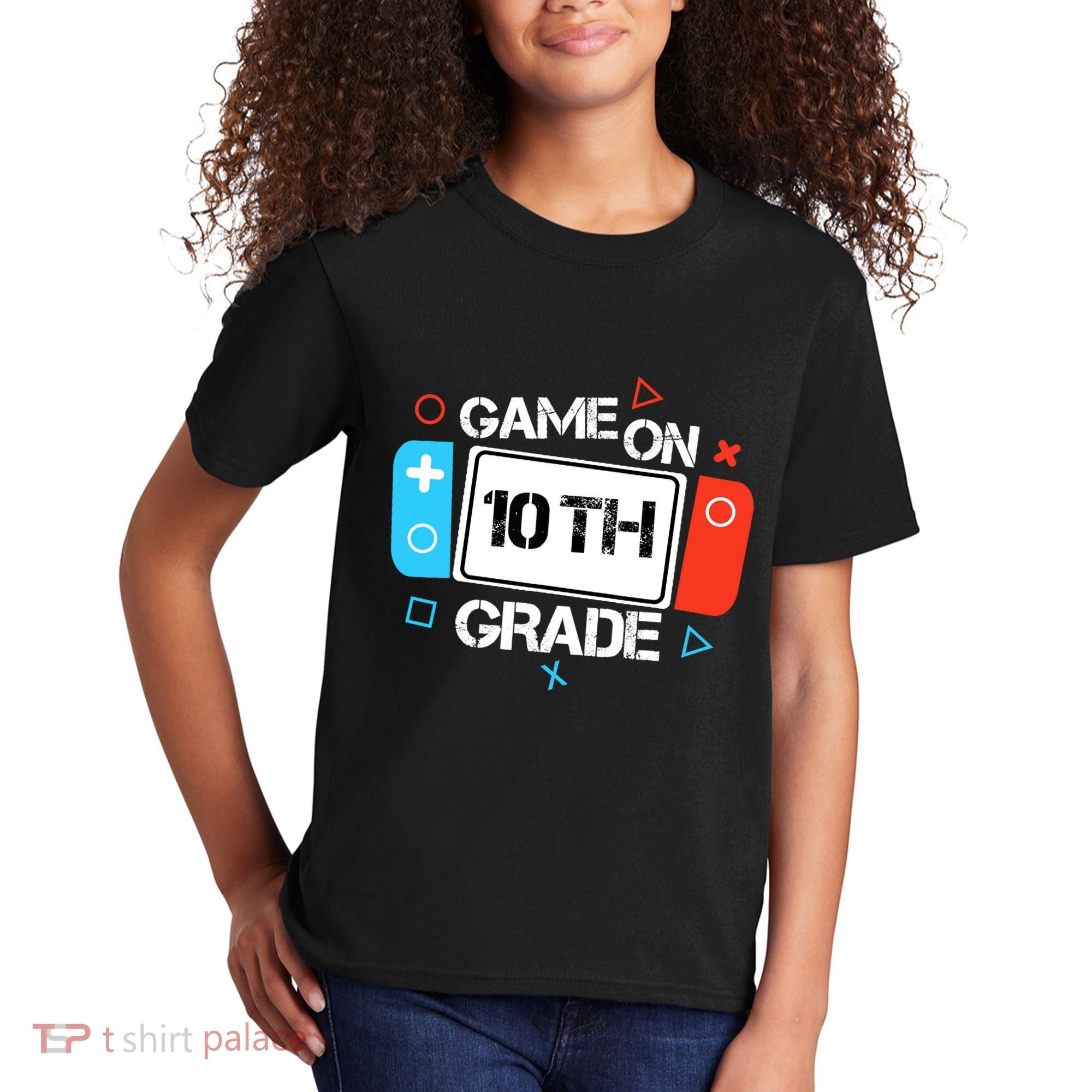 Back To School Game On 10th Grade Funny Gamer Boy Girl Kids T-Shirt