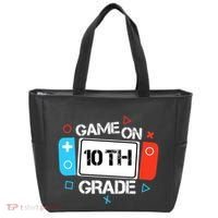 Back To School Game On 10th Grade Funny Gamer Boy Girl Tote Bag thumb 0