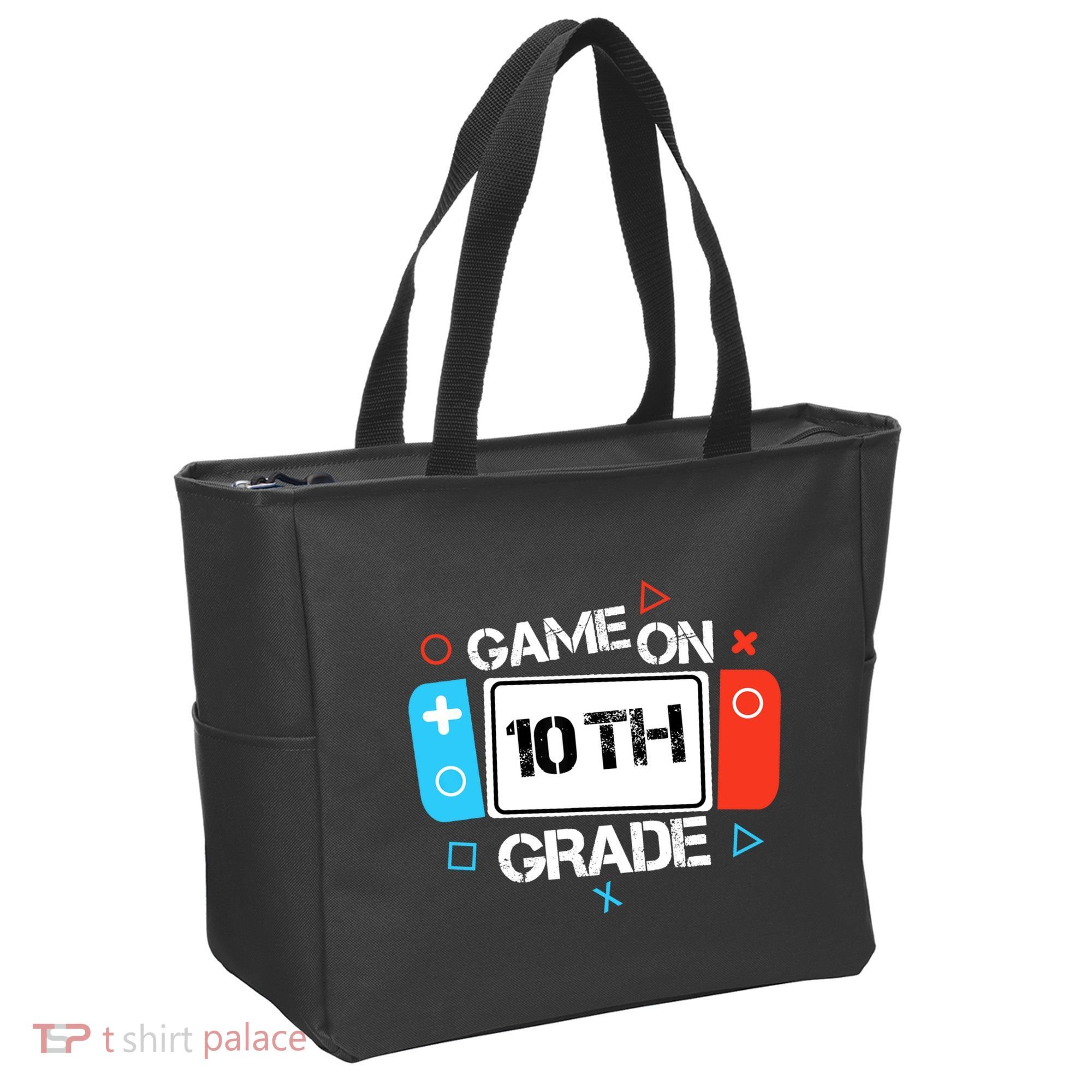 Back To School Game On 10th Grade Funny Gamer Boy Girl Tote Bag