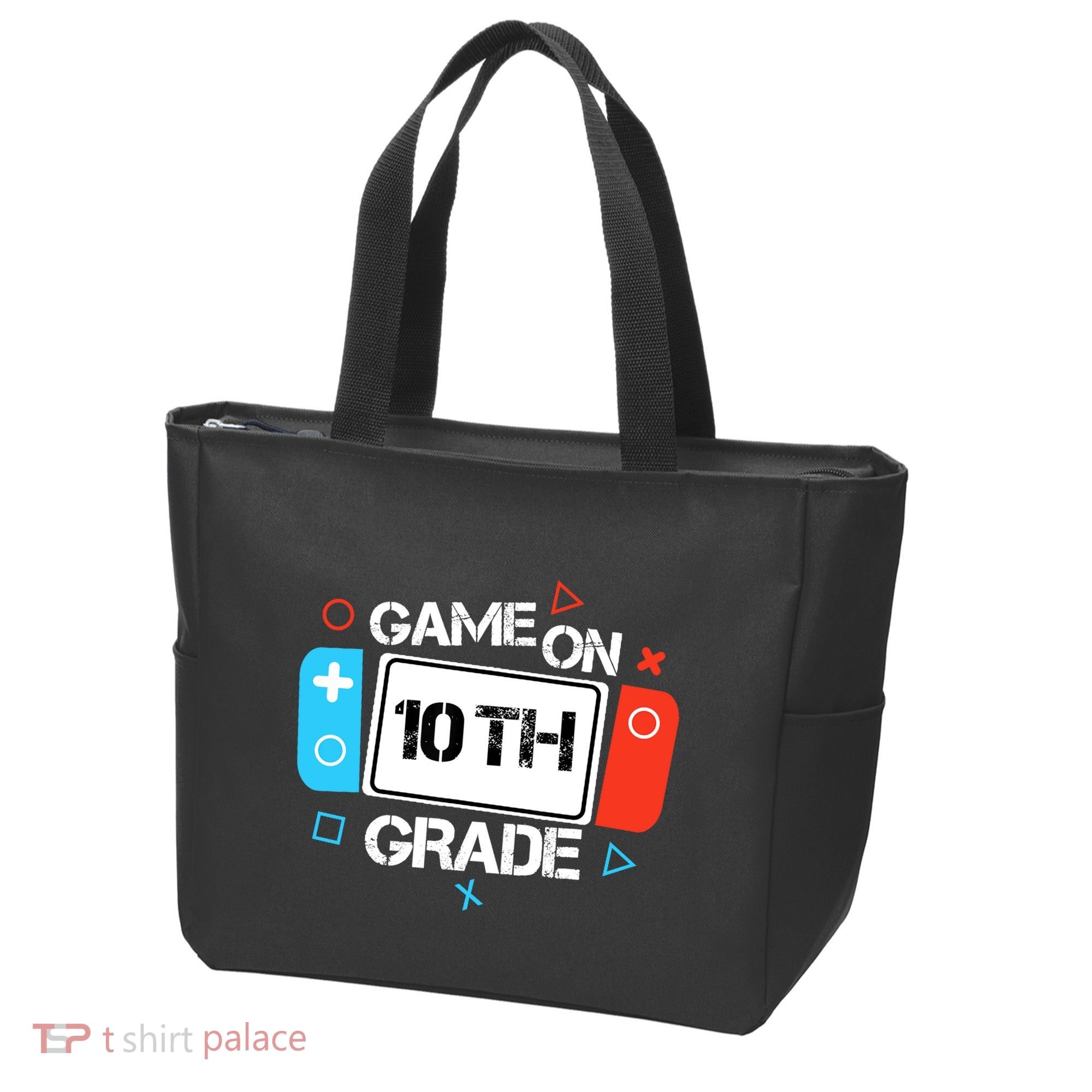 Back To School Game On 10th Grade Funny Gamer Boy Girl Tote Bag