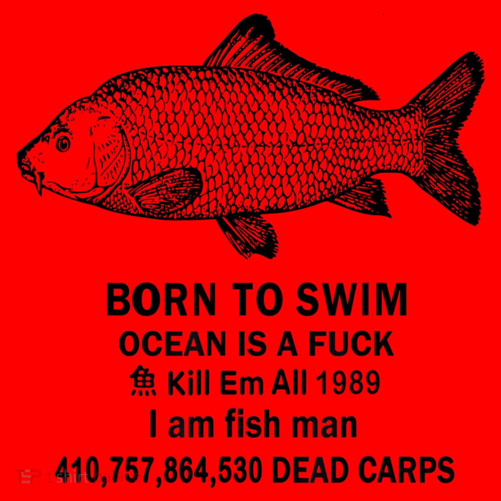 Born To Swim Ocean Is A Fuck Kill Em All 1989 Santa Hat