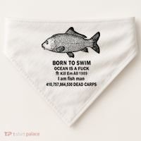 Born To Swim Ocean Is A Fuck Kill Em All 1989 USA-Made Doggie Bandana thumb 0
