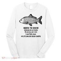 Born To Swim Ocean Is A Fuck Kill Em All 1989 Long Sleeve Shirt thumb 0