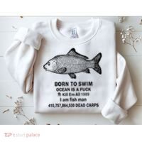 Born To Swim Ocean Is A Fuck Kill Em All 1989 Sweatshirt thumb 2