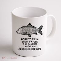 Born To Swim Ocean Is A Fuck Kill Em All 1989 Coffee Mug thumb 1