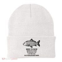 Born To Swim Ocean Is A Fuck Kill Em All 1989 Beanie thumb 0