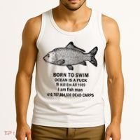 Born To Swim Ocean Is A Fuck Kill Em All 1989 Tank Top thumb 3