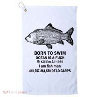 Born To Swim Ocean Is A Fuck Kill Em All 1989 Golf Towel thumb 0