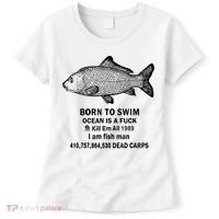 Born To Swim Ocean Is A Fuck Kill Em All 1989 Women's T-Shirt thumb 0