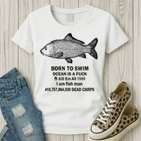 Born To Swim Ocean Is A Fuck Kill Em All 1989 Women's T-Shirt thumb 3