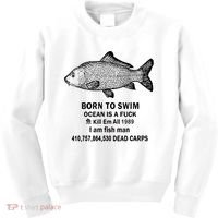 Born To Swim Ocean Is A Fuck Kill Em All 1989 Kids Sweatshirt thumb 0