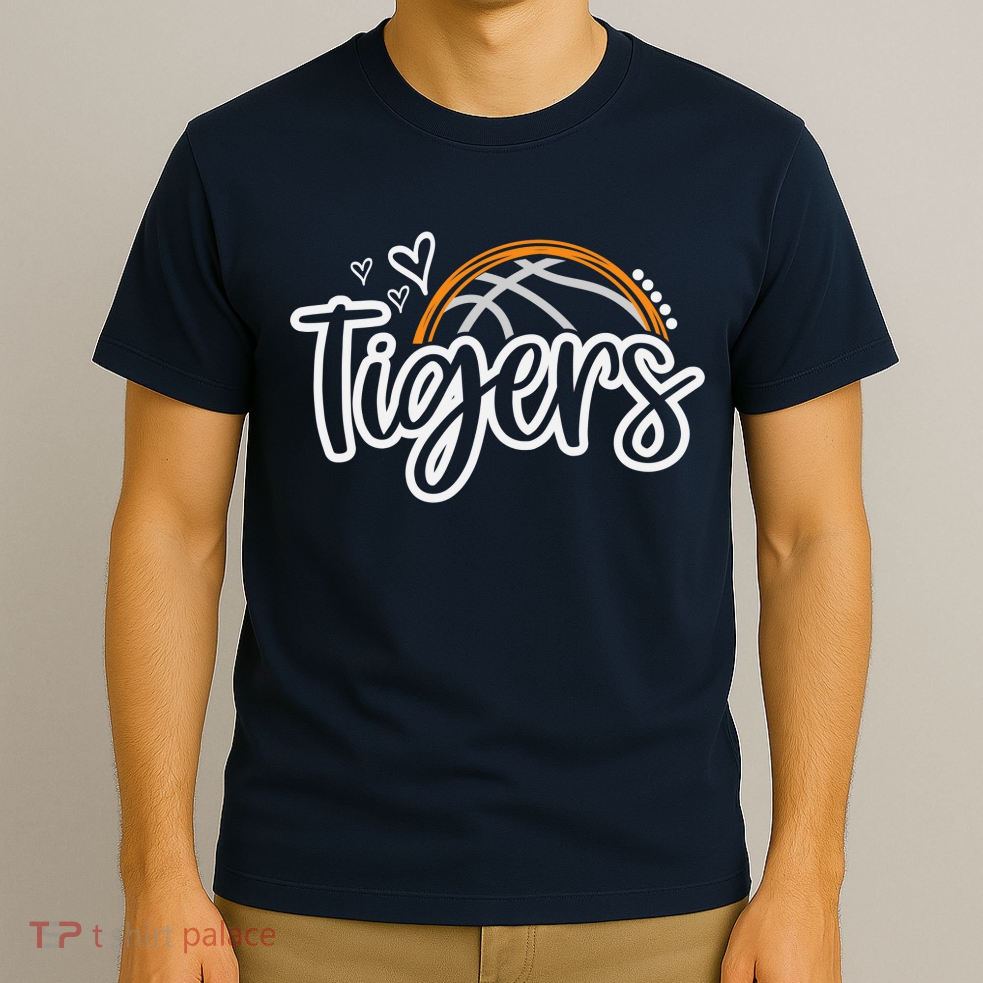 Basketball Tigers School Sports Fan Team Spirit T-Shirt