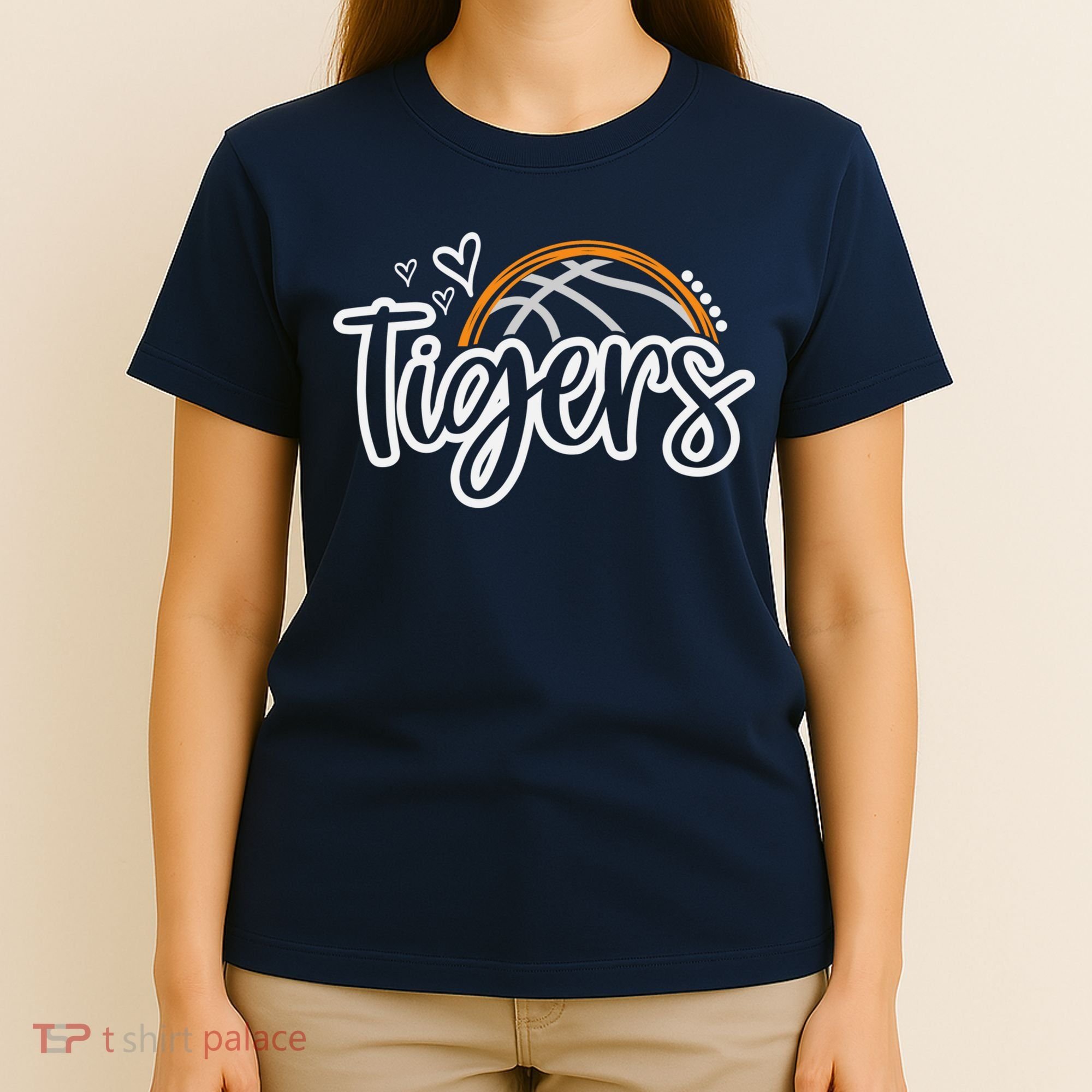 Basketball Tigers School Sports Fan Team Spirit T-Shirt