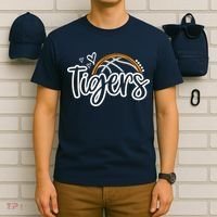 Basketball Tigers School Sports Fan Team Spirit T-Shirt thumb 6