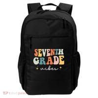 Back To School Seventh Grade Vibes Retro 7th Grade Teacher Backpack thumb 0