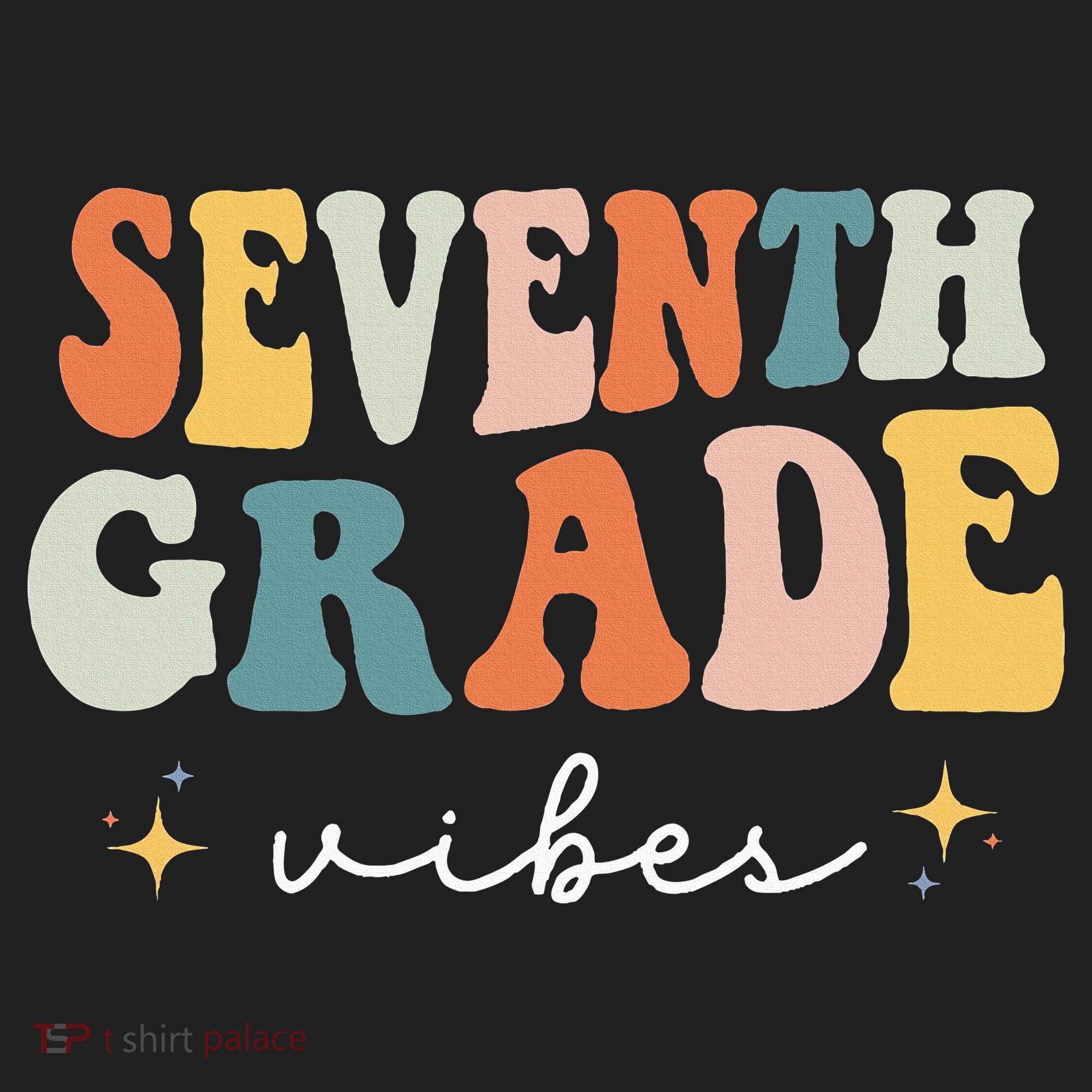 Back To School Seventh Grade Vibes Retro 7th Grade Teacher Golf Towel