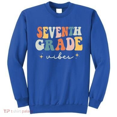 Back To School Seventh Grade Vibes Retro 7th Grade Teacher Sweatshirt