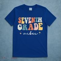 Back To School Seventh Grade Vibes Retro 7th Grade Teacher T-Shirt thumb 5