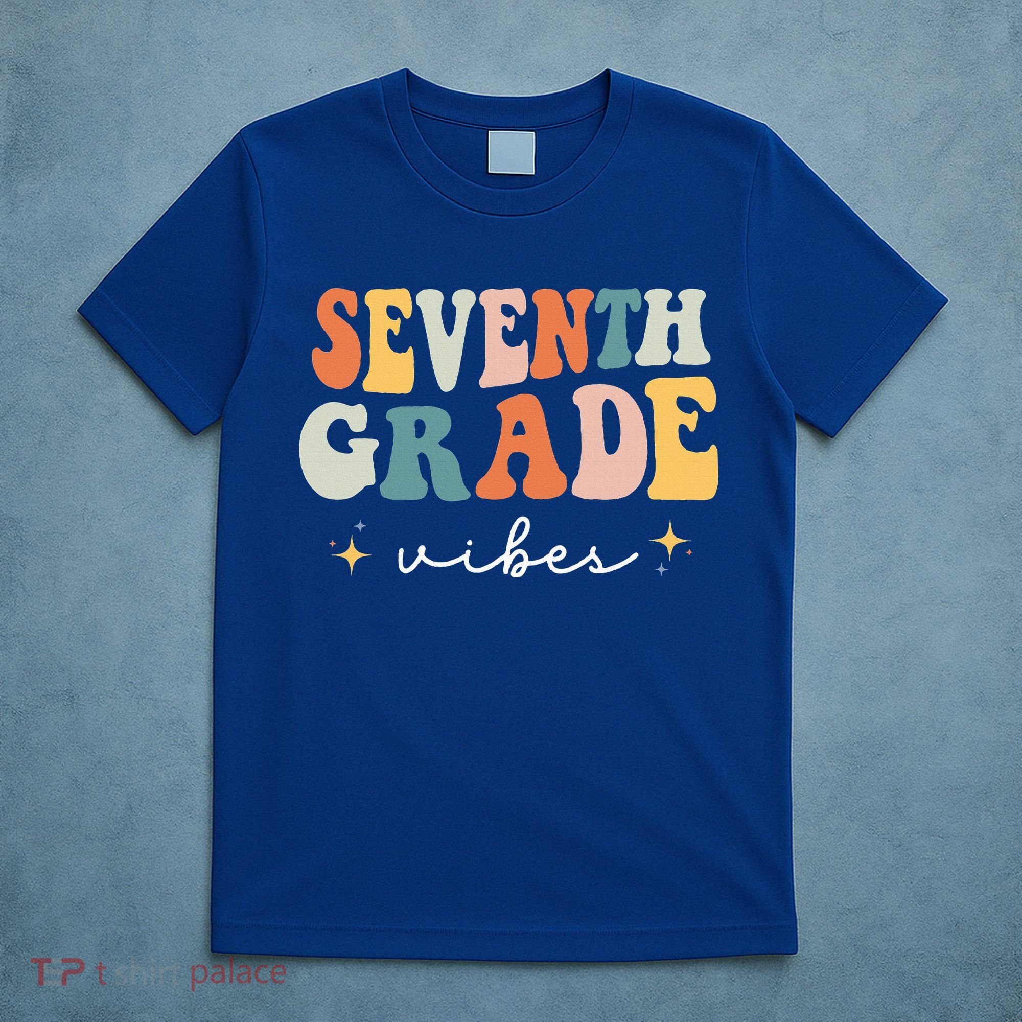 Back To School Seventh Grade Vibes Retro 7th Grade Teacher T-Shirt