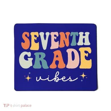 Back To School Seventh Grade Vibes Retro 7th Grade Teacher Mousepad