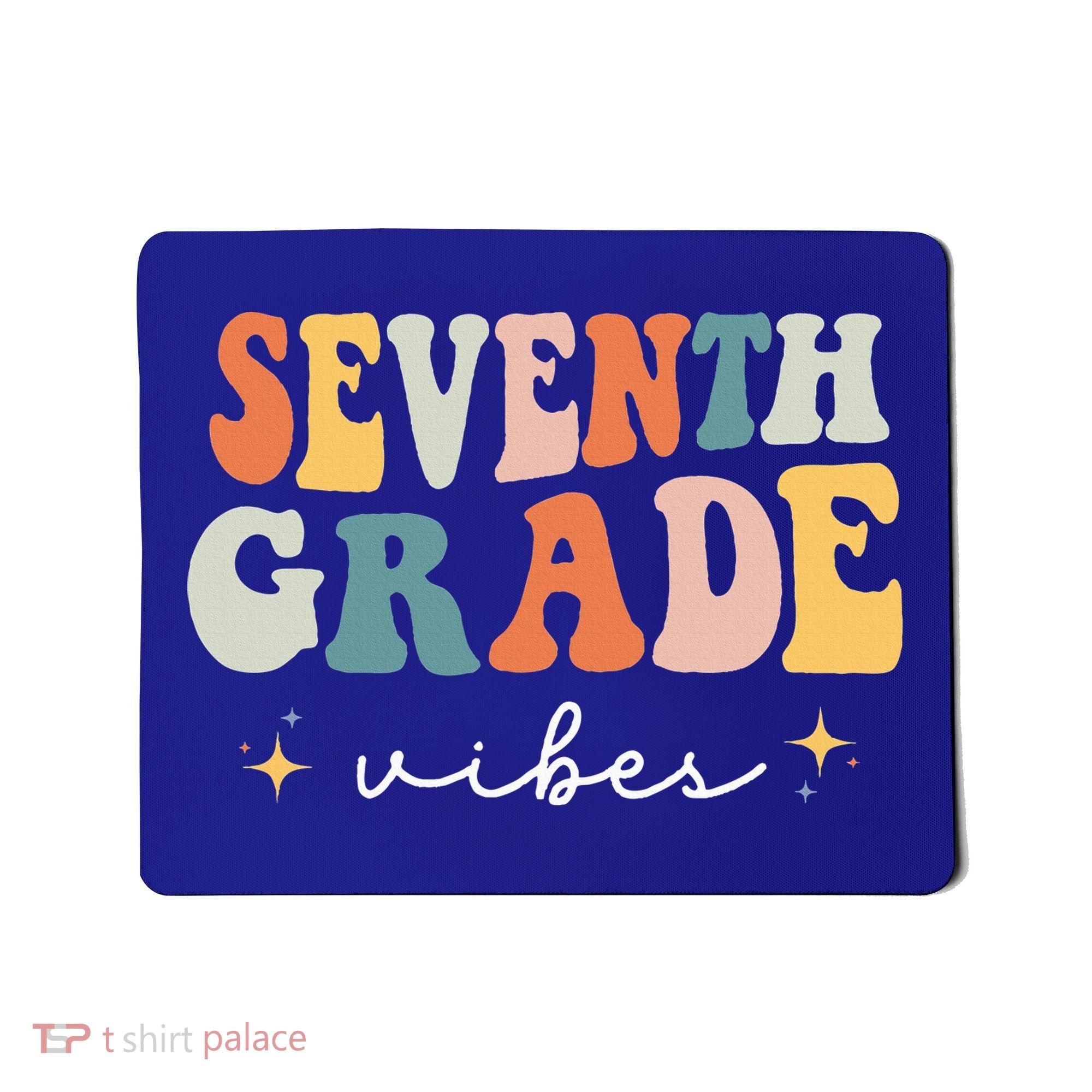 Back To School Seventh Grade Vibes Retro 7th Grade Teacher Mousepad