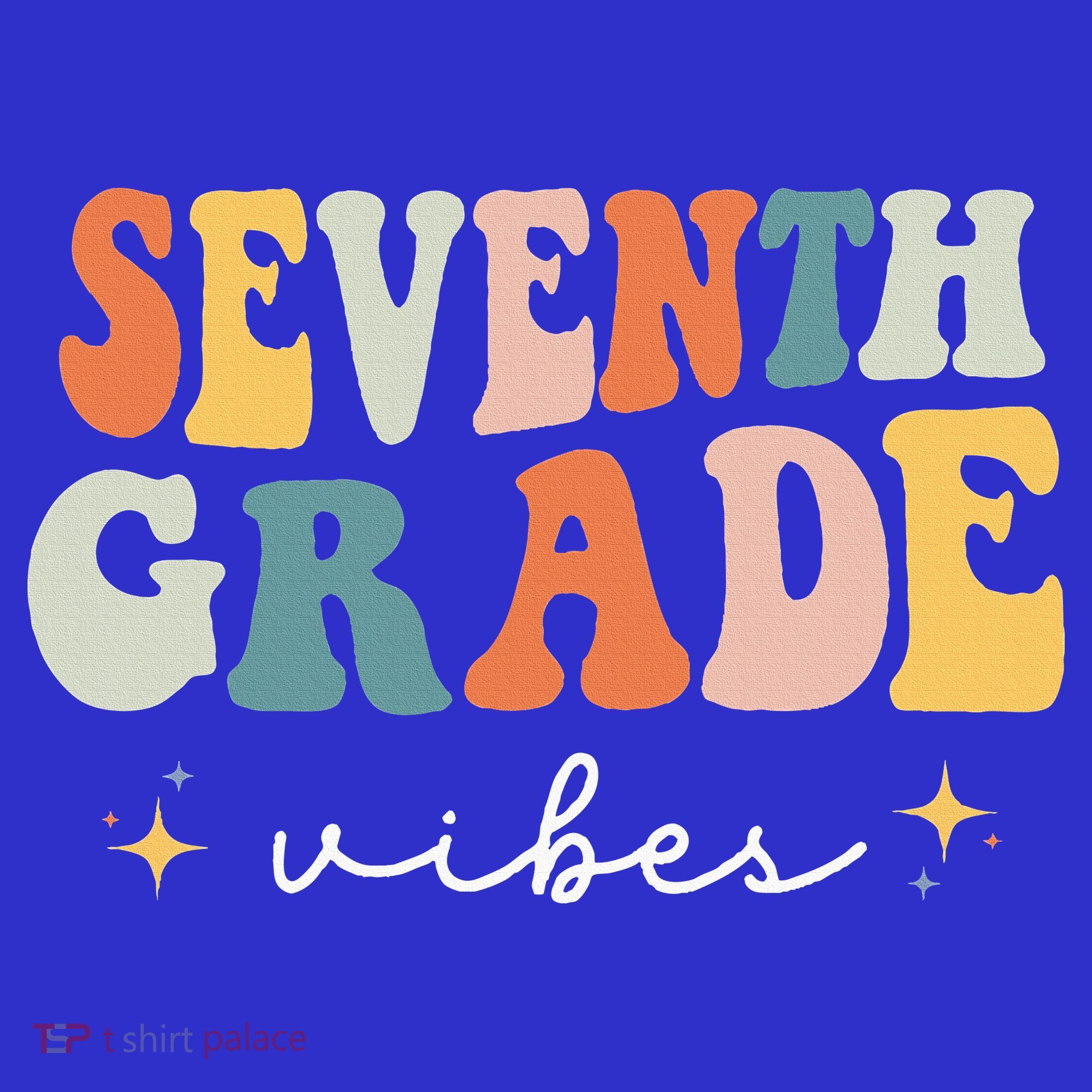 Back To School Seventh Grade Vibes Retro 7th Grade Teacher Women's T-Shirt