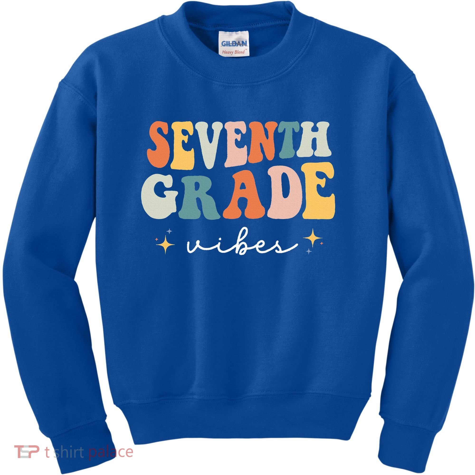 Back To School Seventh Grade Vibes Retro 7th Grade Teacher Kids Sweatshirt
