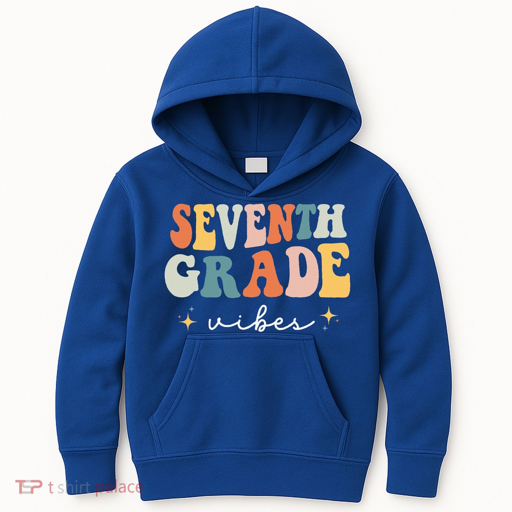Back To School Seventh Grade Vibes Retro 7th Grade Teacher Kids Hoodie