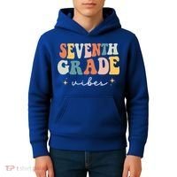Back To School Seventh Grade Vibes Retro 7th Grade Teacher Kids Hoodie thumb 4