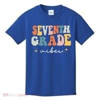 Back To School Seventh Grade Vibes Retro 7th Grade Teacher Kids T-Shirt thumb 0