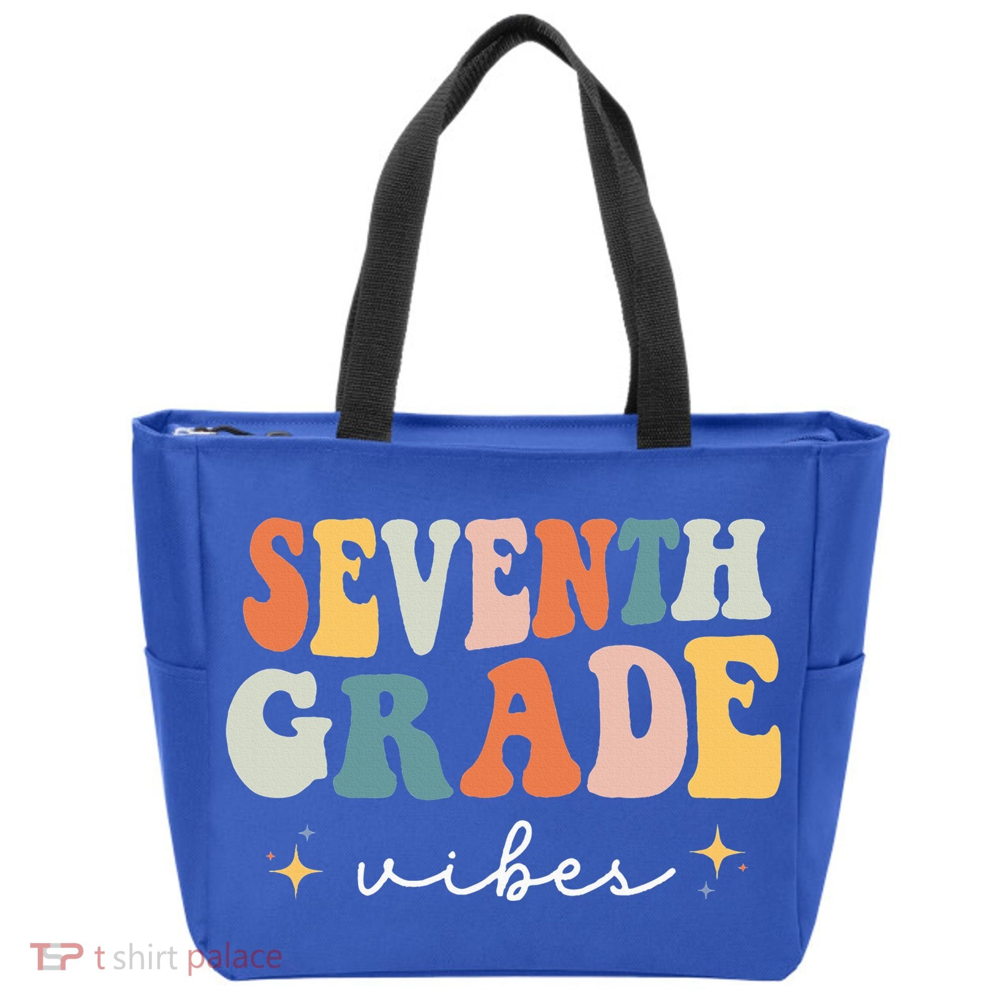 Back To School Seventh Grade Vibes Retro 7th Grade Teacher Tote Bag