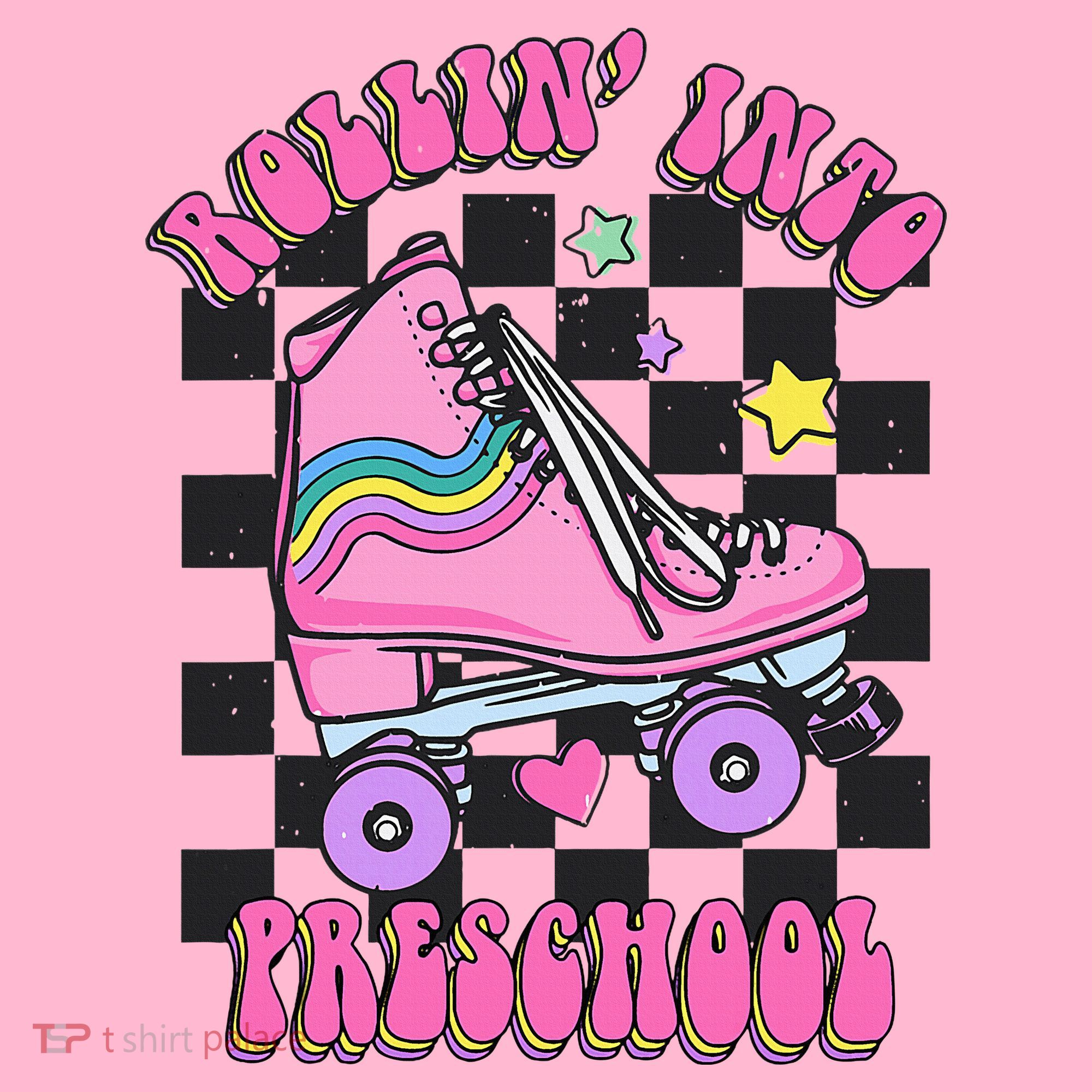 Back To School Skating Rollin Into Preschool Coaster