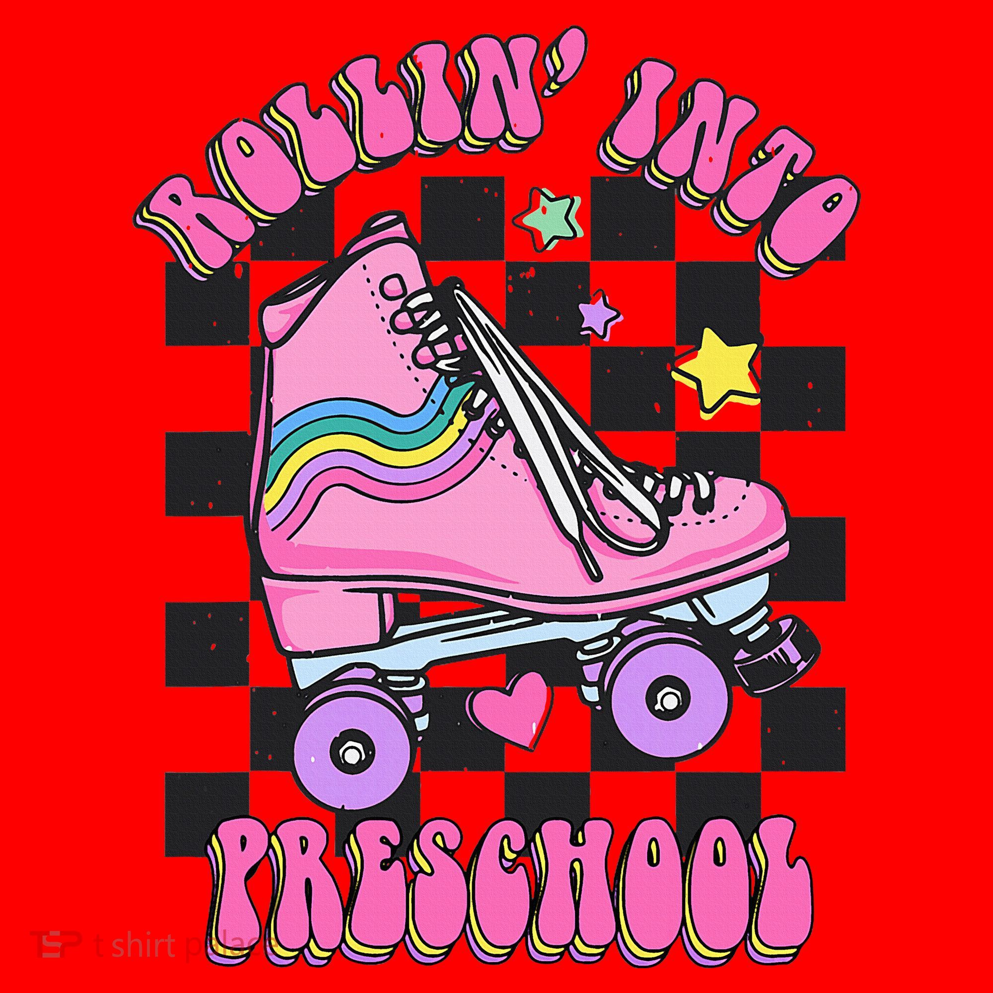 Back To School Skating Rollin Into Preschool Santa Hat