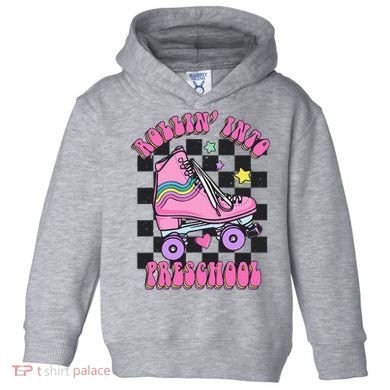 Back To School Skating Rollin Into Preschool Toddler Hoodie