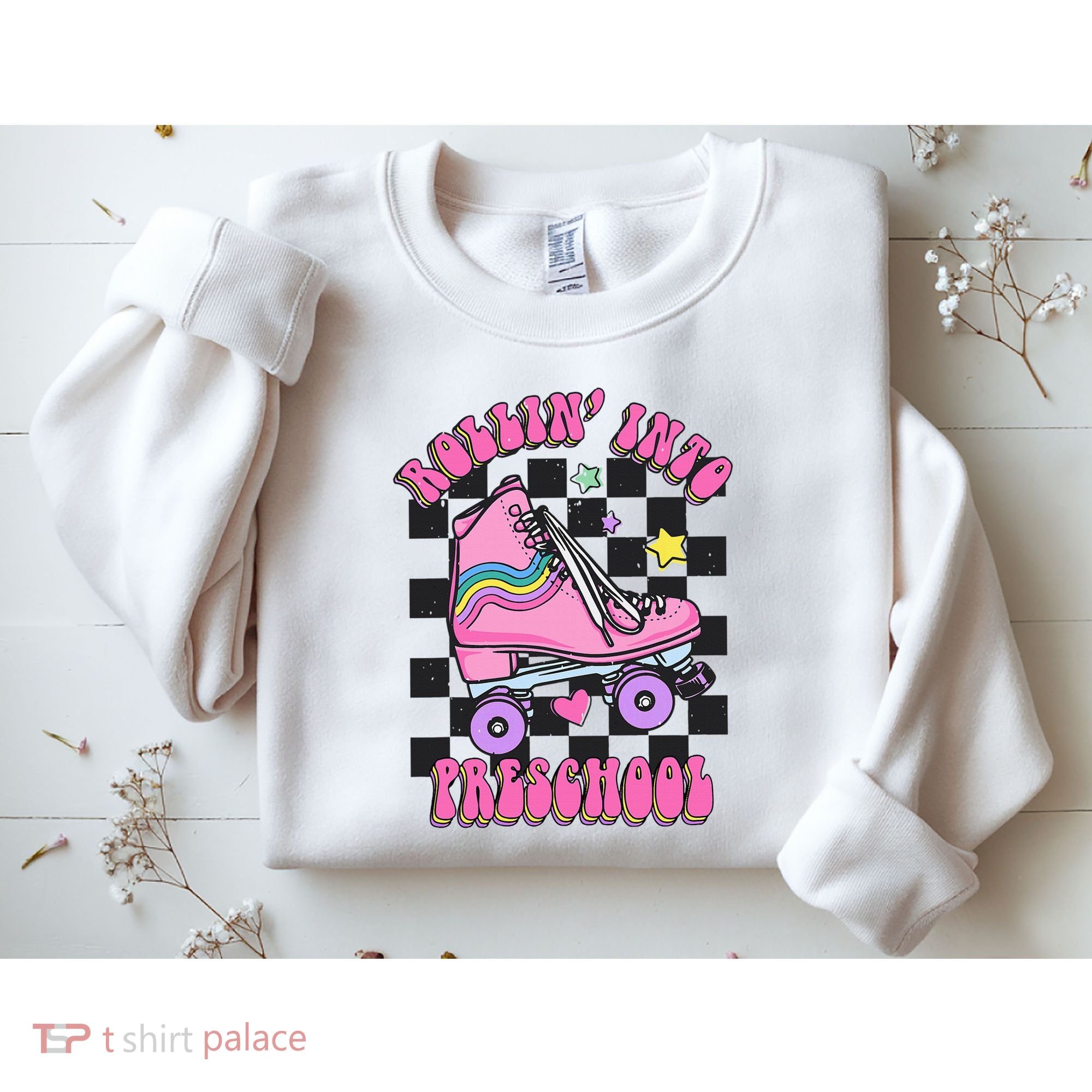 Back To School Skating Rollin Into Preschool Sweatshirt