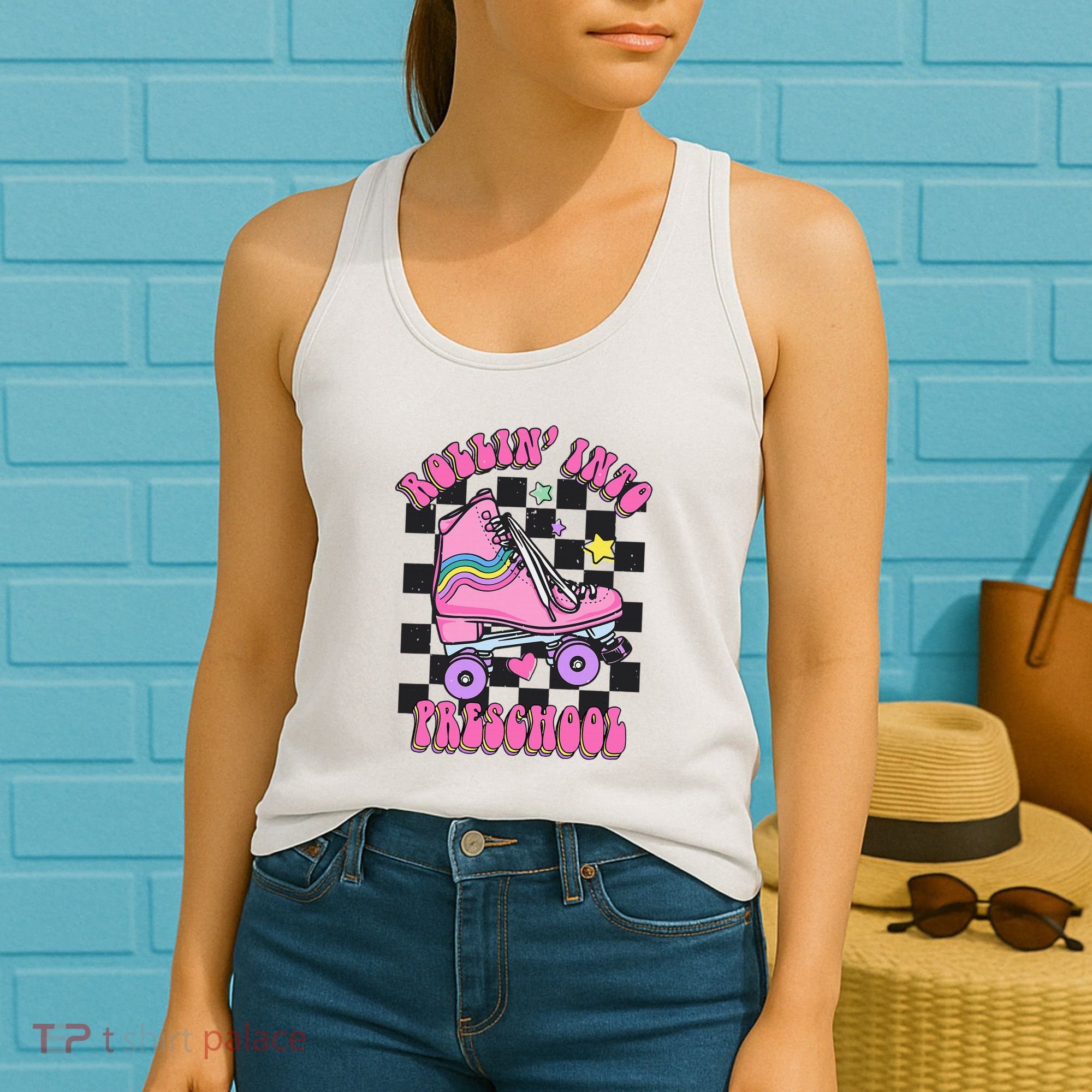 Back To School Skating Rollin Into Preschool Women's Tank Top