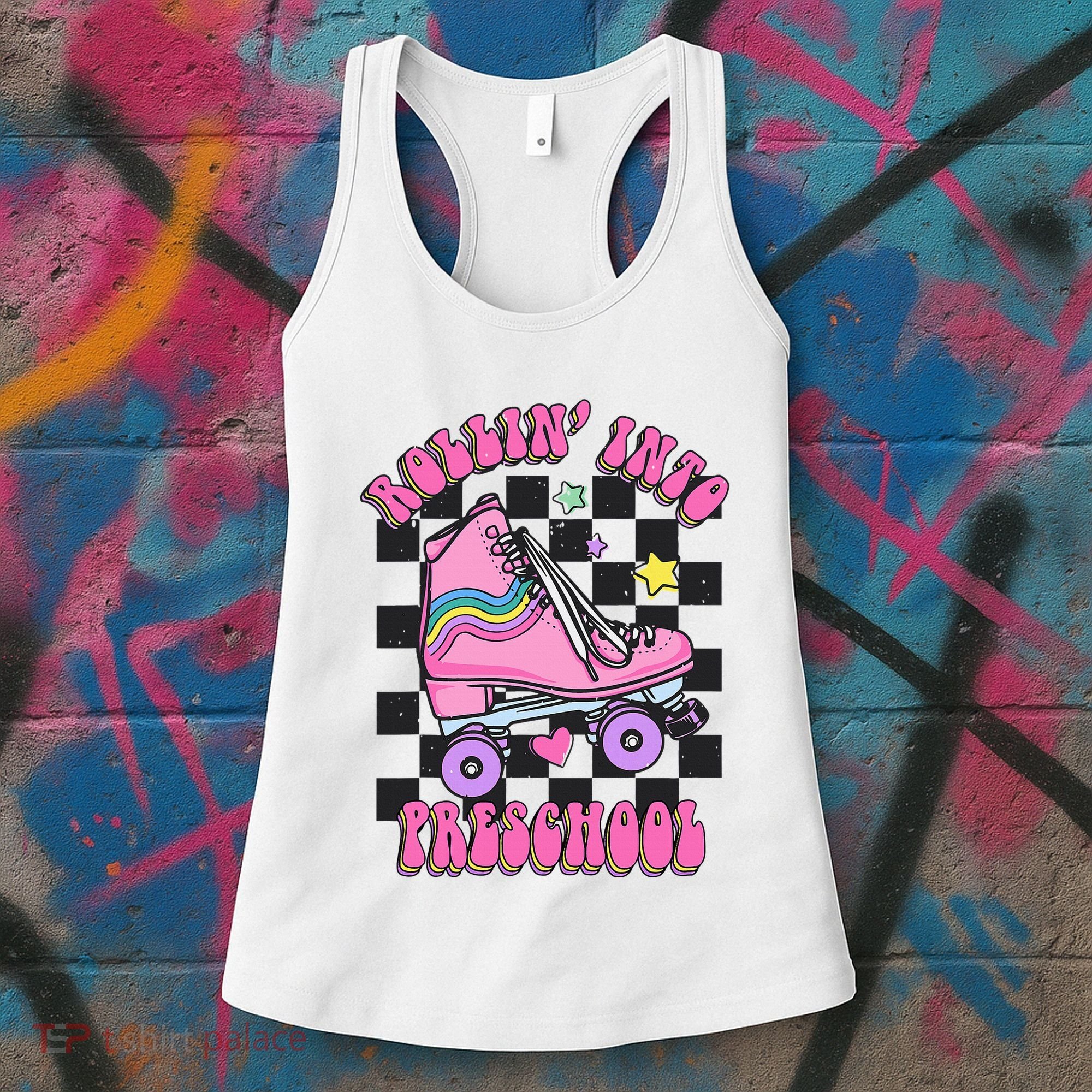 Back To School Skating Rollin Into Preschool Women's Tank Top